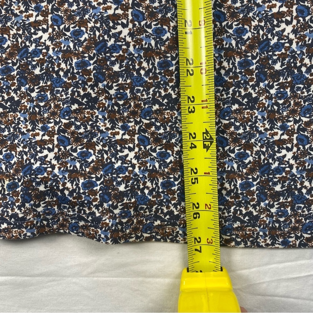 Brax Short Sleeve Blue Floral Polo Shirt Pima Cotton Men’s Size Large - Picture 5 of 8